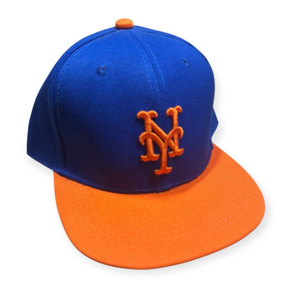 New Era NY Mets Blue Snapback Hat with Orange Flat‎ Bill Adjustable New